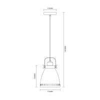 Подвесной светильник Camelion PL-428S-1 С71 белый+хром, New York, E27, 40Вт, 230В, металл 13077