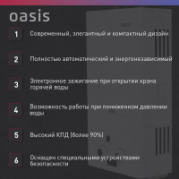 Газовый проточный водонагреватель Oasis OR - 26W