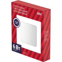 Встраиваемый, светодиодный светильник REV SUPERSLIM QUADRO, 120х120х10мм, 6Вт, 4000К, 510Лм, IP20, 28980 7