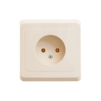 Розетка 1-м Systeme Electric (Schneider Electric) Этюд, 16 А, IP20, без заземления, кремовый, арт. PC16-001K