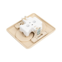 Двухместная розетка Systeme Electric СП Этюд 16А IP20 без заземления, кремовый PC16-005K