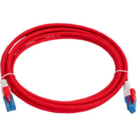 Коммутационный шнур с замком NIKOMAX U/UTP 4 пары, красный, 3м NMC-PC4UE55B-030-CS-RD