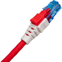 Коммутационный шнур с замком NIKOMAX U/UTP 4 пары, красный, 3м NMC-PC4UE55B-030-CS-RD