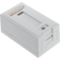 Настенная розетка NIKOMAX 1 порт, неэкранированная, со шторкой, белая NMC-WO1UE2-FT-ST-WT