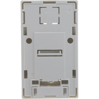 Настенная розетка NIKOMAX 1 порт, неэкранированная, со шторкой, белая NMC-WO1UE2-FT-ST-WT