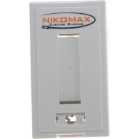 Настенная розетка NIKOMAX 1 порт, неэкранированная, со шторкой, белая NMC-WO1UE2-FT-ST-WT