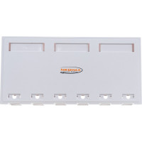 Корпус настенной розетки NIKOMAX 6 портов, белый NMC-MB6P-ST-WT