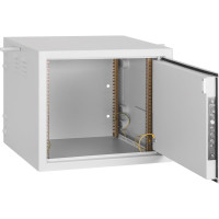 Настенный антивандальный шкаф TLK 19, 9U, серый TWS-096054-M-GY