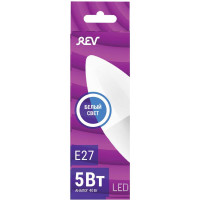 Лампа REV сд C37 Е27 5W, 4000K, холодный свет 32274 0