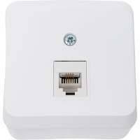 Телефонная розетка Systeme Electric (Schneider Electric) Этюд, белый TELA-001B