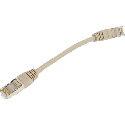 Шнур NIKOMAX, F/UTP 4 пары, Кат.5e, 7х0,165мм, PVC, серый, 0,15м NMC-PC4SD55B-001-GY