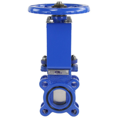 Задвижка шиберная DN.ru Ду65 Ру10 межфланцевая, выдвижной шпиндель, штурвал D040-03148
