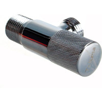 Угловой кран Terma 1/2 н/н, хромированный, ручка круглая 26215