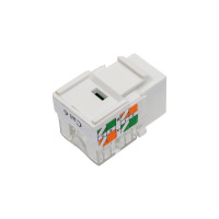 Модуль Keystone NETLAN категория 6, RJ45/8P8C, неэкранированный, белый, 10шт. EC-UKJ-UE2-WT-10