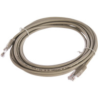 Шнур NETLAN U/UTP 4 пары, категория 5e, PVC, серый, 5м, EC-PC4UD55B-BC-PVC-050-GY-10