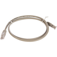 Шнур NETLAN U/UTP 4 пары, категория 6, PVC, серый, 1м, 10шт. EC-PC4UE55B-BC-PVC-010-GY-10