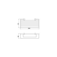 Прямоугольная решетка Veragio BASKET L250хP115хh65 см, бронза VR.GFT-9046.BR