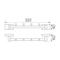 Перекладина с 4-мя крючками Veragio Ramba хром VR.RMB-4934.CR