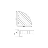 Угловая решетка Veragio BASKET 220х220хh110 мм, с крючком, бронза VR.GFT-9055.BR