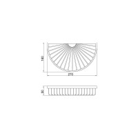 Полукруглая решетка Veragio Basket 270х160х50 мм, хром VR.GFT-9048.CR