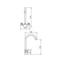 Смеситель для кухни Veragio Agatha высокий излив, хром VR.AGT-3785.CR
