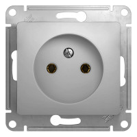 Розетка Systeme Electric (Schneider Electric) GLOSSA без заземления, 16А, алюминий GSL000341