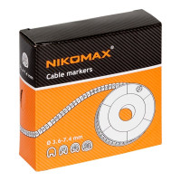 Кабельный маркер NIKOMAX буква "J", желтый, 500шт. NMC-CMR-J-YL-500