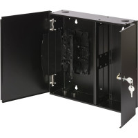 Настенный оптический кросс NIKOMAX, до 48 SC/LC или 24 FC/ST портов, черный NMF-WP48-BLANK-IB-P-BK