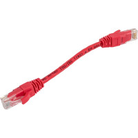 Шнур NIKOMAX, U/UTP 4 пары, Кат.5e, 7х0,205мм, PVC, красный, 0,15м NMC-PC4UD55B-001-RD