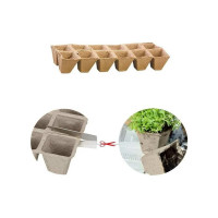 Блок торфяных горшков ЛЕТО 12 ячеек, 50x50x50 мм, 30 шт. 90967