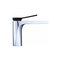 Смеситель на раковину Bronze de Luxe ЭЛЕМЕНТ хром/черный EL02CB