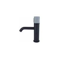 Смеситель на раковину Bronze de Luxe ФОКУС черный/серый гранит 24601BG