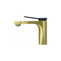 Универсальный смеситель для раковины/биде Bronze de Luxe ELEMENT матовое золото/черный EL02XGB