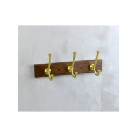 Планка с 3мя крючками Bronze de Luxe ФОРЕСТ матовое золото 10708G