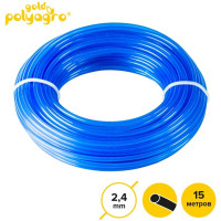Леска для триммера POLYAGRO Gold "круг" 2,4мм x15м 7704024