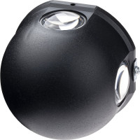 Настенный накладной светильник duwi NUOVO LED 4Вт ABS пластик 4200К IP 54 черный 4 луча 24791 7