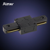 Трековый прямой жесткий коннектор RITTER для соединения шинопровода Artline пластик/медь черный 59744 9
