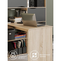 Письменный стол ТриЯ тип 7 дуб сонома/графит серый 170689