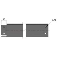 Неперфорированный лоток Система КМ 50x100x1,0 L2500 мм Быстрый монтаж LO0304-2.5 LN50-100-1.0-2500