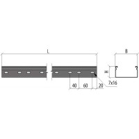Перфорированный лоток Система КМ 50x150x0,8 L3000 мм Стандарт ПЛЮС INOX304 LPEplus50-150-0.8-3000 INOX304