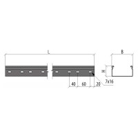 Перфорированный лоток Система КМ 50x300x1,0 L3000 мм Стандарт ПЛЮС INOX304 LPEplus50-300-1.0-3000 INOX304