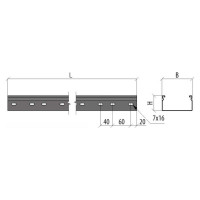 Перфорированный лоток Система КМ 50x150x1,2 L3000 мм Стандарт ПЛЮС INOX304 LPEplus50-150-1.2-3000 INOX304