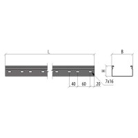 Перфорированный лоток Система КМ 50x50x0,8 L3000 мм Стандарт ПЛЮС INOX304 LPEplus50-50-0.8-3000 INOX304
