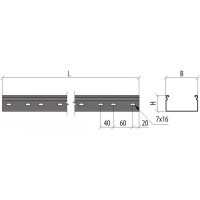 Перфорированный лоток Система КМ 80x400x1,2 L3000 мм Стандарт ПЛЮС INOX304 LPEplus80-400-1.2-3000 INOX304