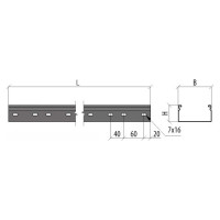 Перфорированный лоток Система КМ 50x100x0,7 L3000 мм Стандарт ПЛЮС INOX304 LPEplus50-100-0.7-3000 INOX304