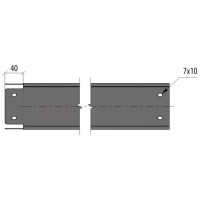Неперфорированный лоток Система КМ 50x100x0,55 L2000 мм Быстрый монтаж LO2728 LN50-100-0.55-2000