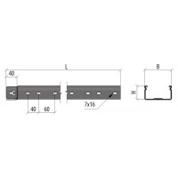 Перфорированный лоток Система КМ 50x100x0,55 L2000 мм Быстрый монтаж ПЛЮС LPplus50-100-0.55-2000