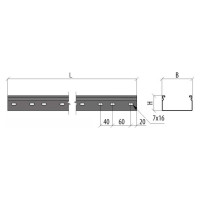 Перфорированный лоток Система КМ 50x300x0,8 L2000 мм Стандарт ПЛЮС INOX304 LPEplus50-300-0.8-2000 INOX304