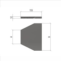 Крышка центрального переходника Система КМ 150-300 мм LO10114 KPD150-300-C