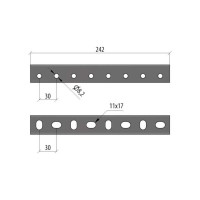 Соединитель усиленного профиля Система КМ 250 мм INOX304 SUP INOX304